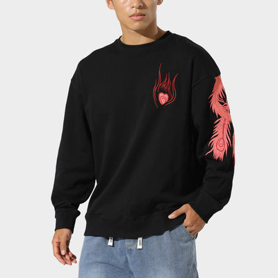 Enjin Phoenix Nakışlı Sweatshirt