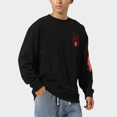 Enjin Phoenix Nakışlı Sweatshirt