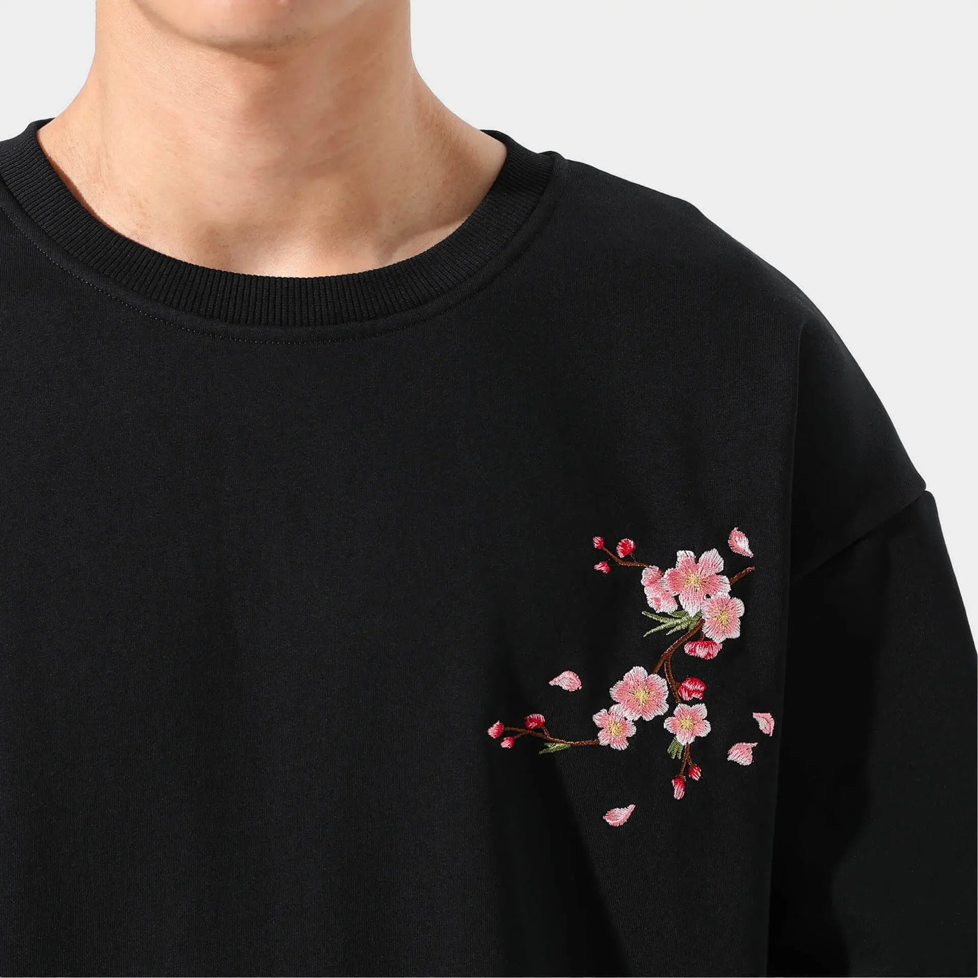 Sakura İşlemeli Sweatshirt