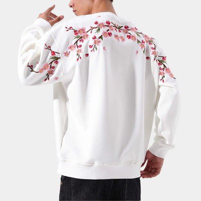 Sakura İşlemeli Sweatshirt