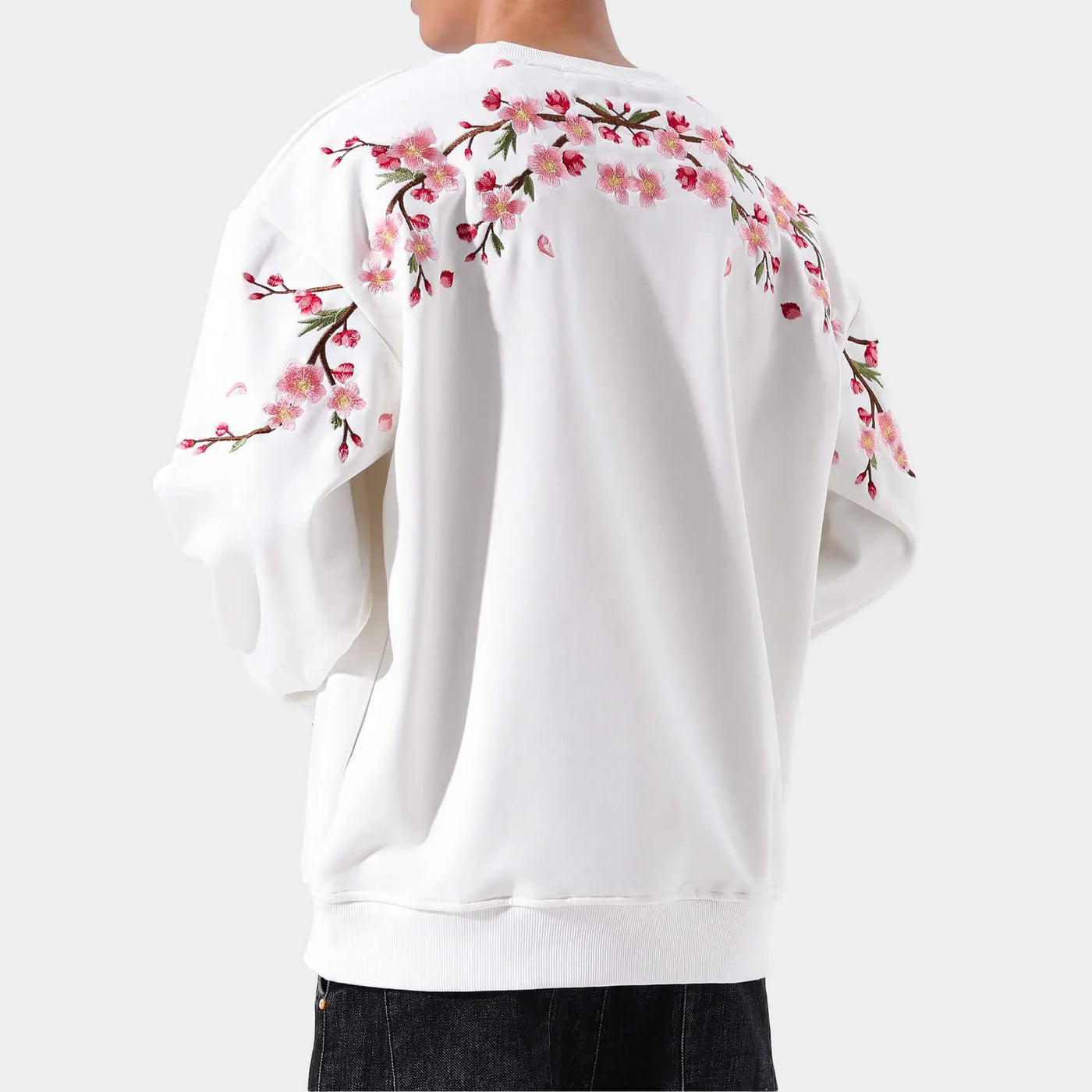 Sakura İşlemeli Sweatshirt